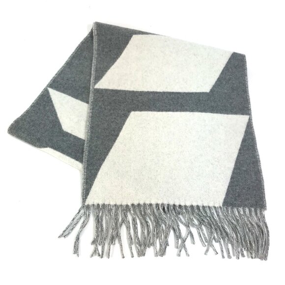 HERMES Authentic White Scarf